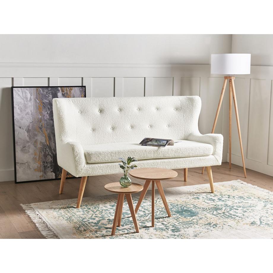 Beliani Divano 2 posti en Bouclé Retrò SKIBBY  