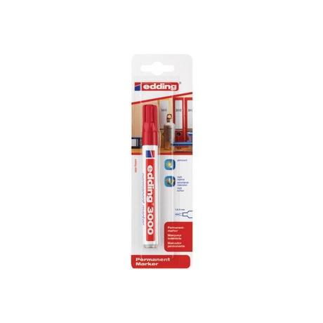 Edding EDDING Permanent Marker 3000 1.5-3mm 3000BLI-2 rot Blister  