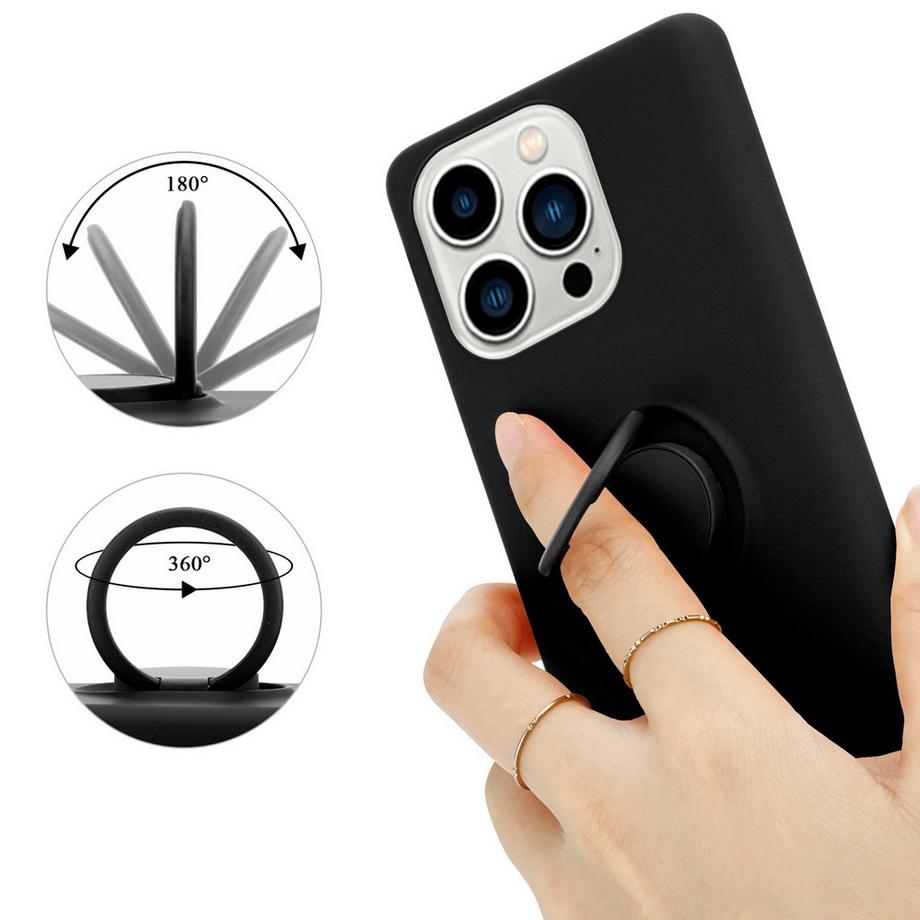 Cadorabo  Hülle für Apple iPhone 14 PRO MAX TPU Silikon mit Ring Liquid 