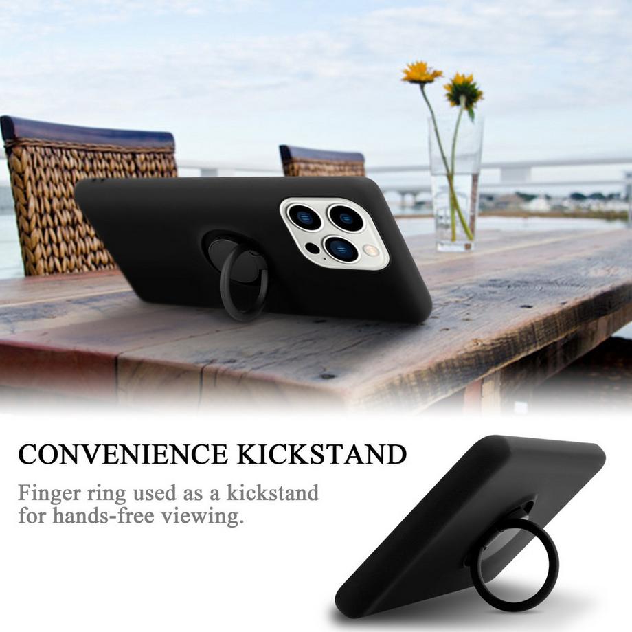 Cadorabo  Hülle für Apple iPhone 14 PRO MAX TPU Silikon mit Ring Liquid 