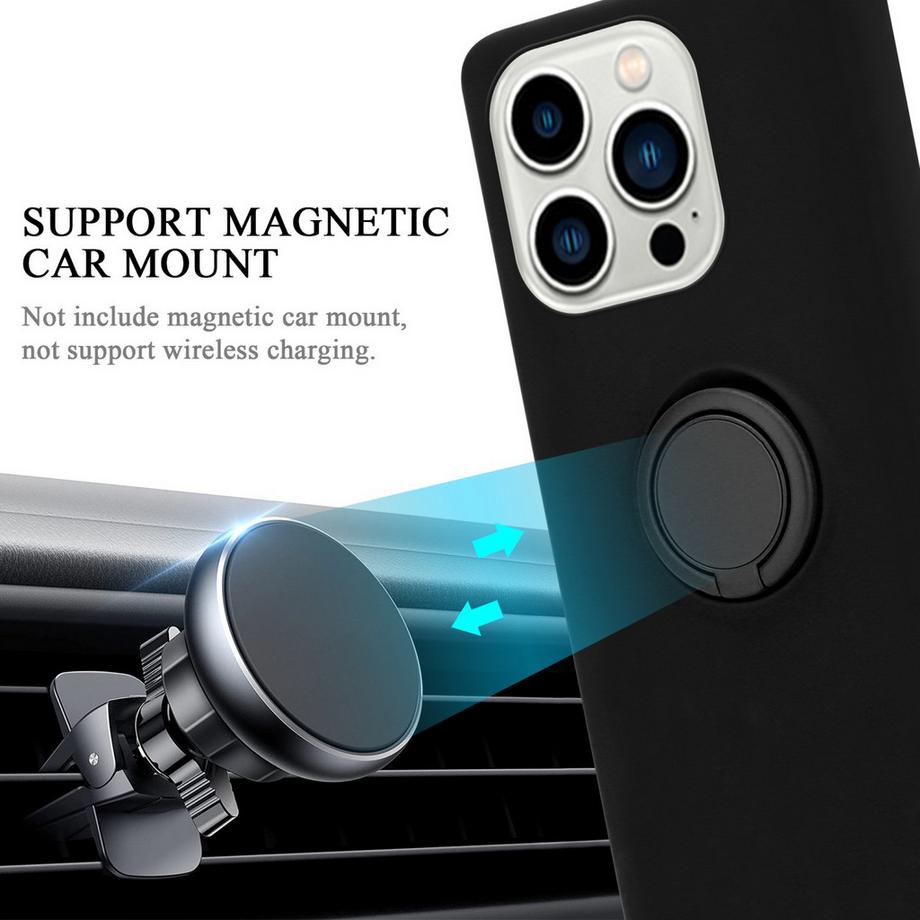 Cadorabo  Hülle für Apple iPhone 14 PRO MAX TPU Silikon mit Ring Liquid 