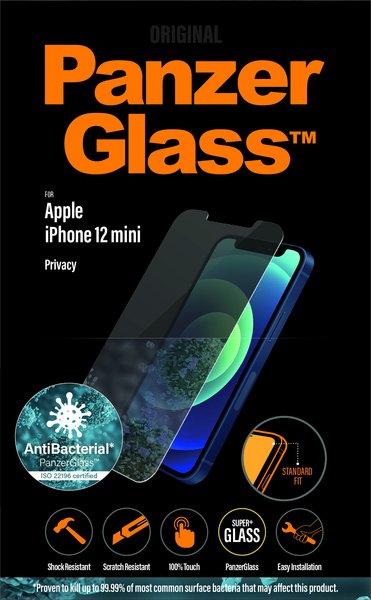 PanzerGlass  ™ Privacy Displayschutzglas  iPhone 12 Mini | Standard Fit 