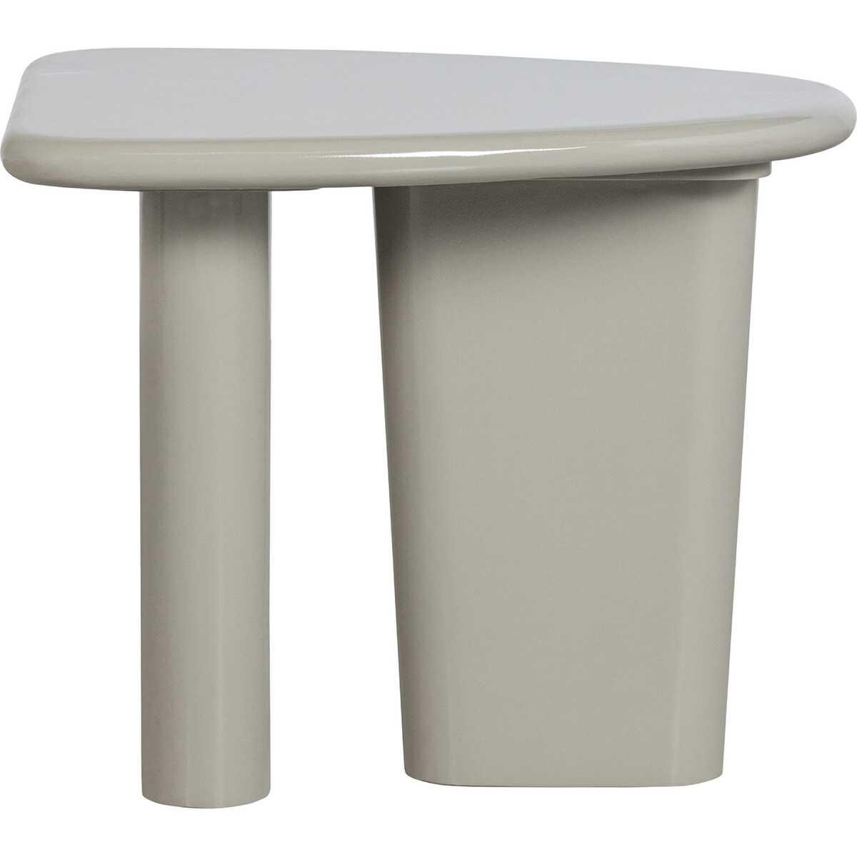 mutoni Table d&#039;appoint Beach bois de manguier Clay 64x51  