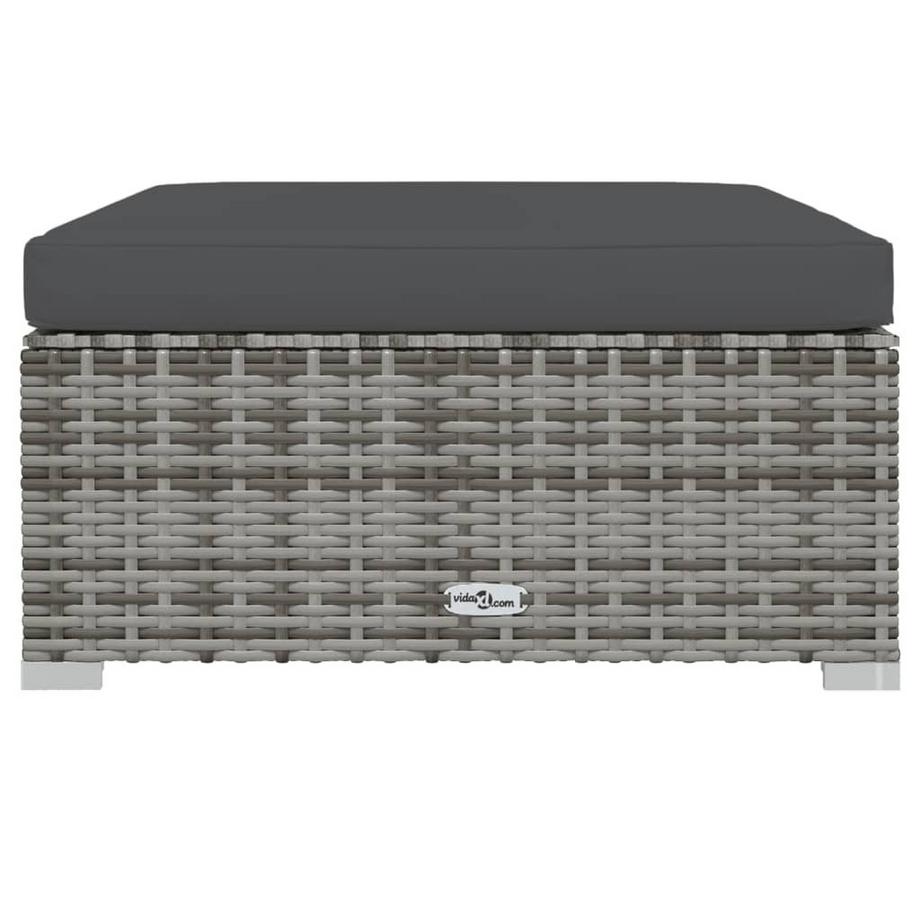 VidaXL poggiapiedi da giardino Polirattan  