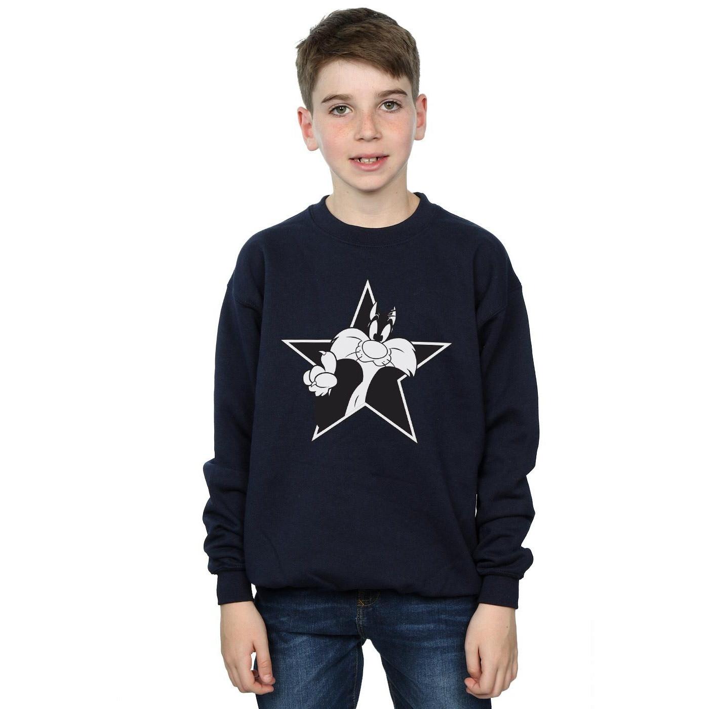 LOONEY TUNES  Sylvester Mono Star Sweatshirt 