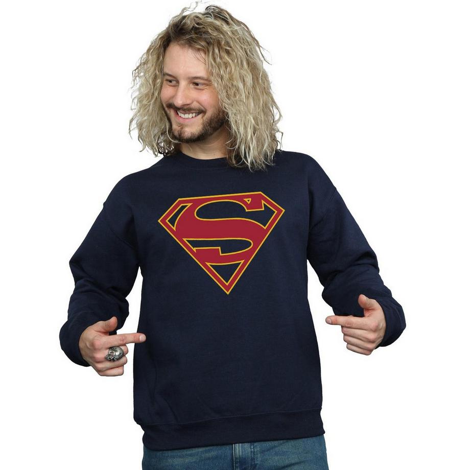 DC COMICS Superman Logo Felpa Girocollo  