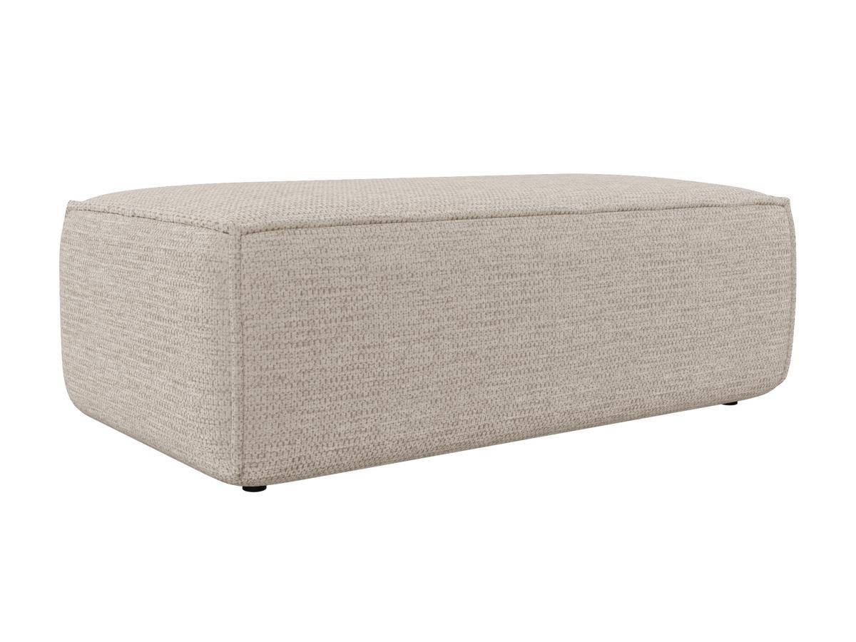 Vente-unique Pouf in Tessuto testurizzato Beige - AMELIA  