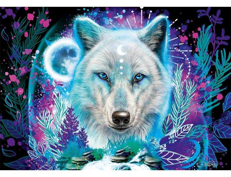 Schmidt  Puzzle Neon Arktis Wolf (1000Teile) 