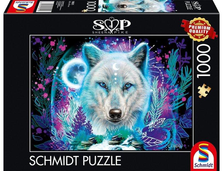 Schmidt  Puzzle Neon Arktis Wolf (1000Teile) 