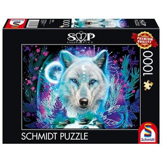 Schmidt  Puzzle Neon Arktis Wolf (1000Teile) 