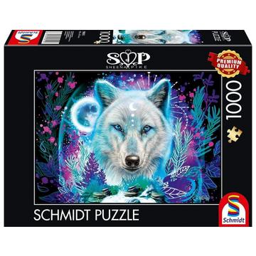 Puzzle Neon Arktis Wolf (1000Teile)