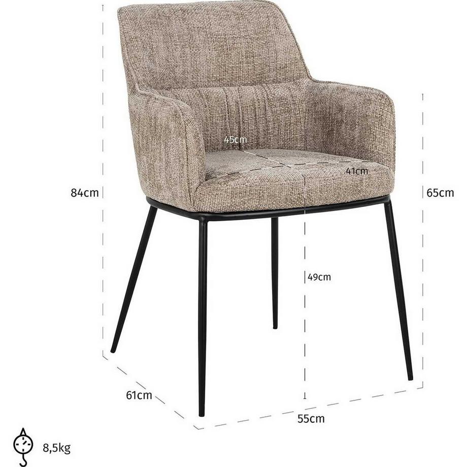 mutoni Esszimmerstuhl Bella desert  