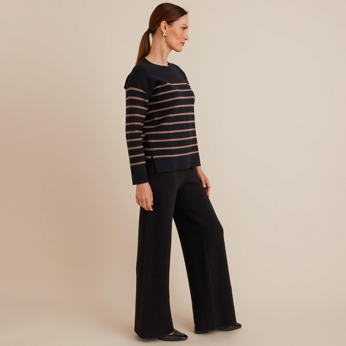 La Redoute Collections Pull Rayé Maille Fine Col Rond  