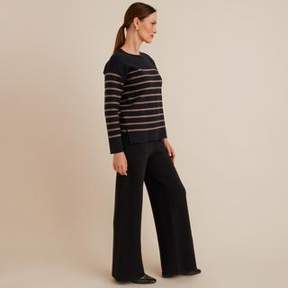 La Redoute Collections Pull Rayé Maille Fine Col Rond  