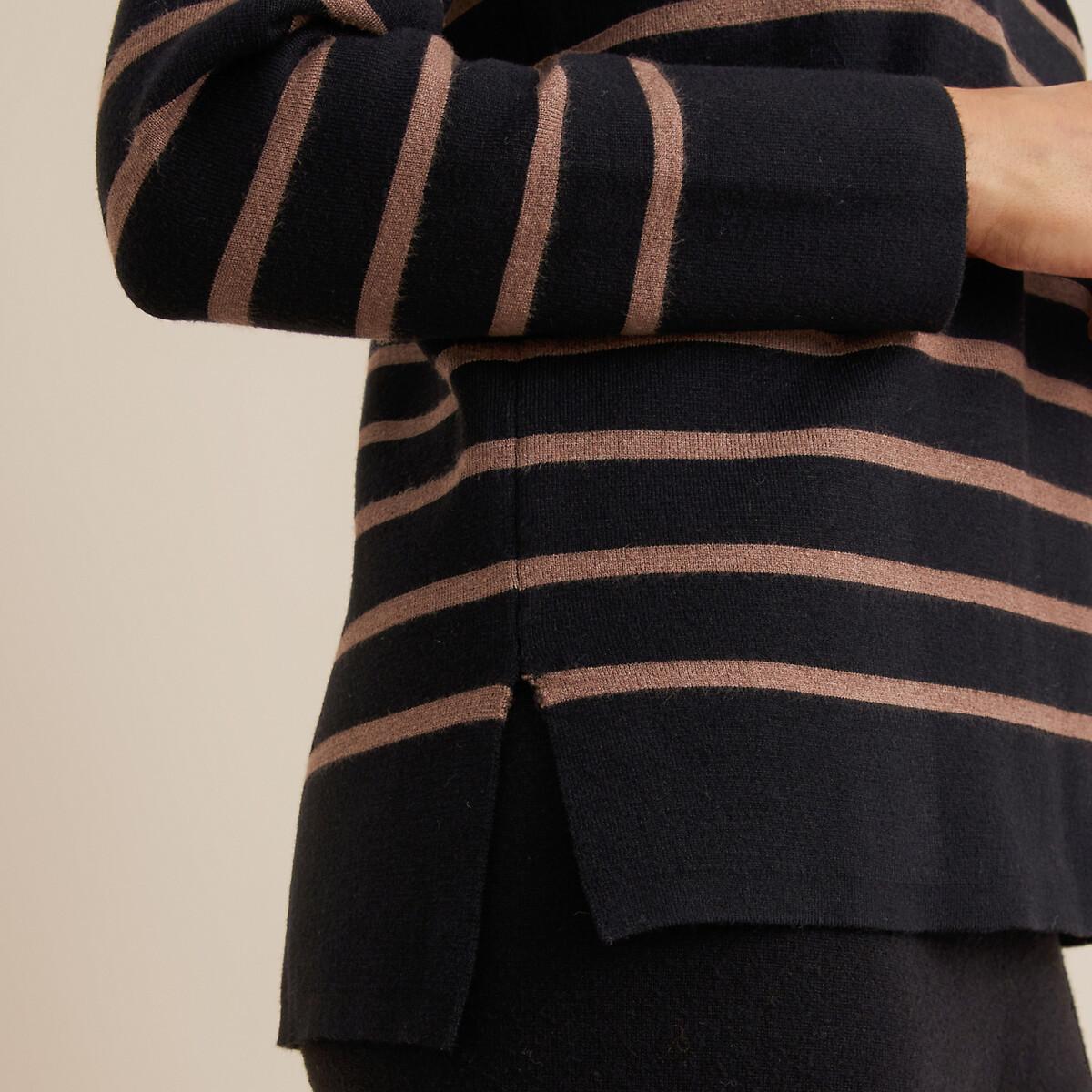 La Redoute Collections Pull Rayé Maille Fine Col Rond  