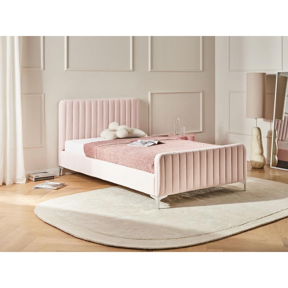 Beliani Letto en Velluto  LUNAN  
