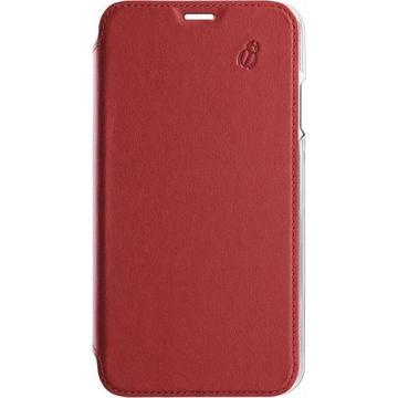 Etui folio en cuir Beetlecase pour iPhone 12 Mini Rouge