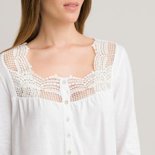 La Redoute Collections Camicia da Notte Cotone e Pizzo  