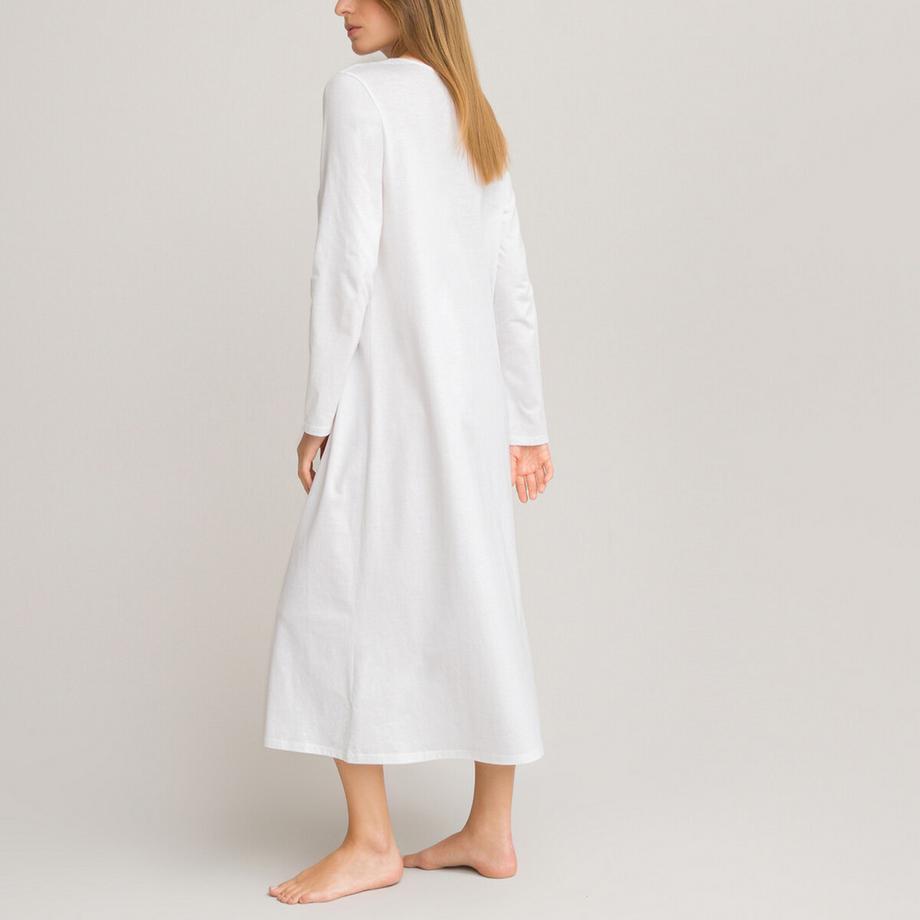 La Redoute Collections Nachthemd aus Baumwolle und Spitze  