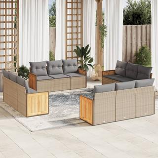 VidaXL set divano da giardino Polirattan  