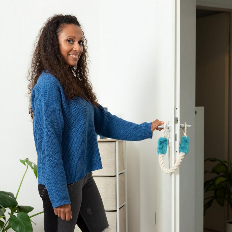 B2X Clip di protezione per cordino porta set da 2 blu  