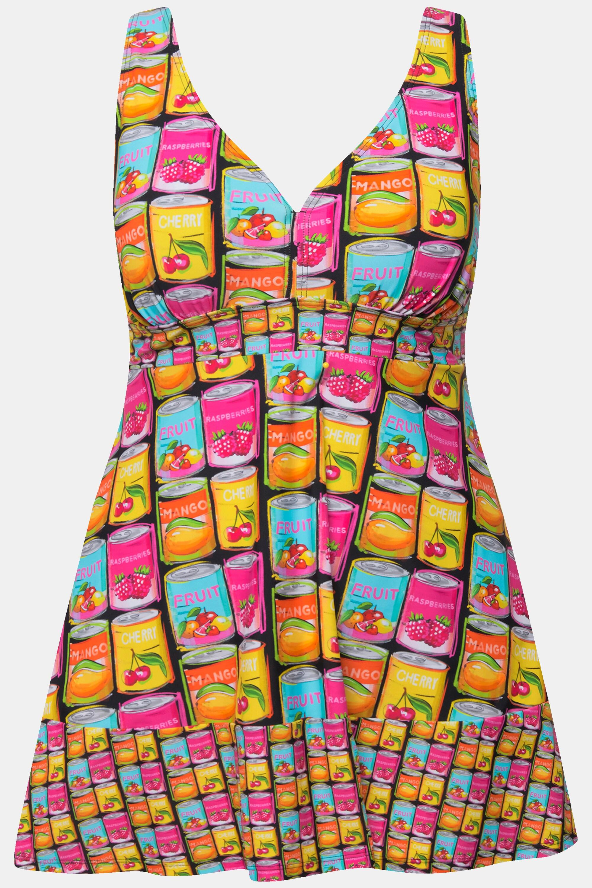 Ulla Popken  Badekleid, Obstkonserven, Softcups, recycelt 