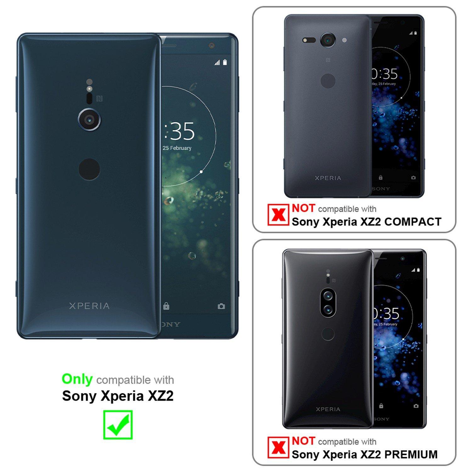 Cadorabo  Housse compatible avec Sony Xperia XZ2 - Coque de protection avec fermeture magnétique, fonction de support et compartiment pour carte 