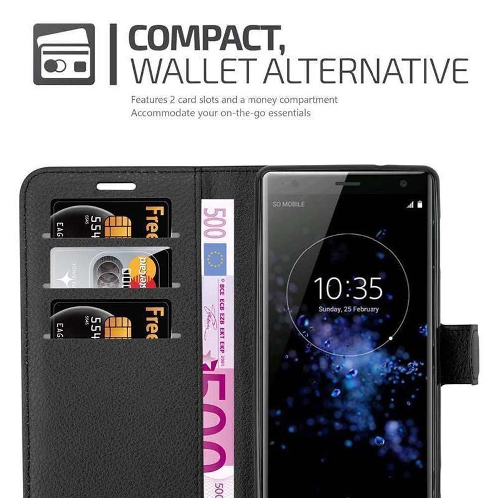 Cadorabo  Housse compatible avec Sony Xperia XZ2 - Coque de protection avec fermeture magnétique, fonction de support et compartiment pour carte 