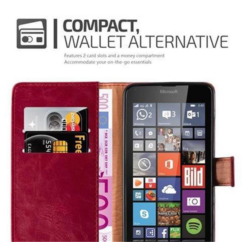 Cadorabo  Housse compatible avec Nokia Lumia 640 - Coque de protection avec fermeture magnétique, fonction de support et compartiment pour carte 