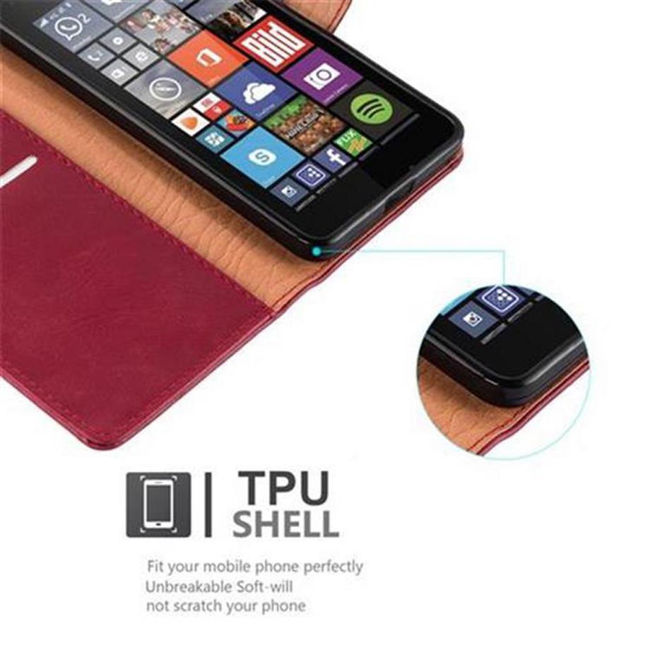 Cadorabo  Housse compatible avec Nokia Lumia 640 - Coque de protection avec fermeture magnétique, fonction de support et compartiment pour carte 
