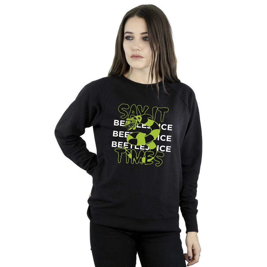 Beetlejuice Say It 3 Times Sweatshirt  