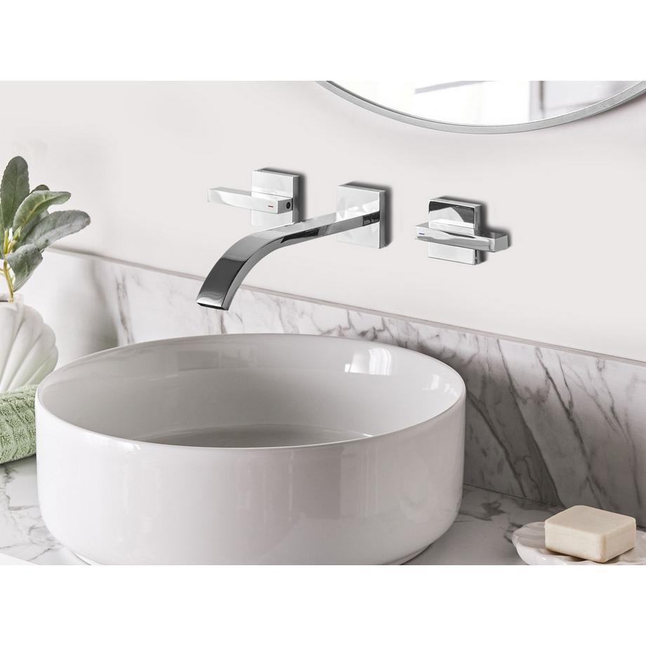 Beliani Robinet de lavabo mural en Laiton  BERRACO  