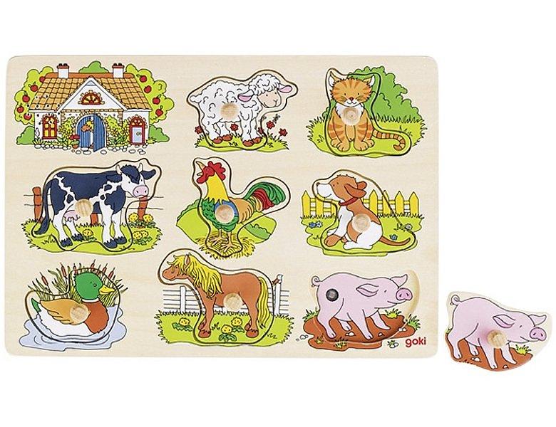 goki  Puzzle Bauernhof mit Tierstimmen (8Teile) 