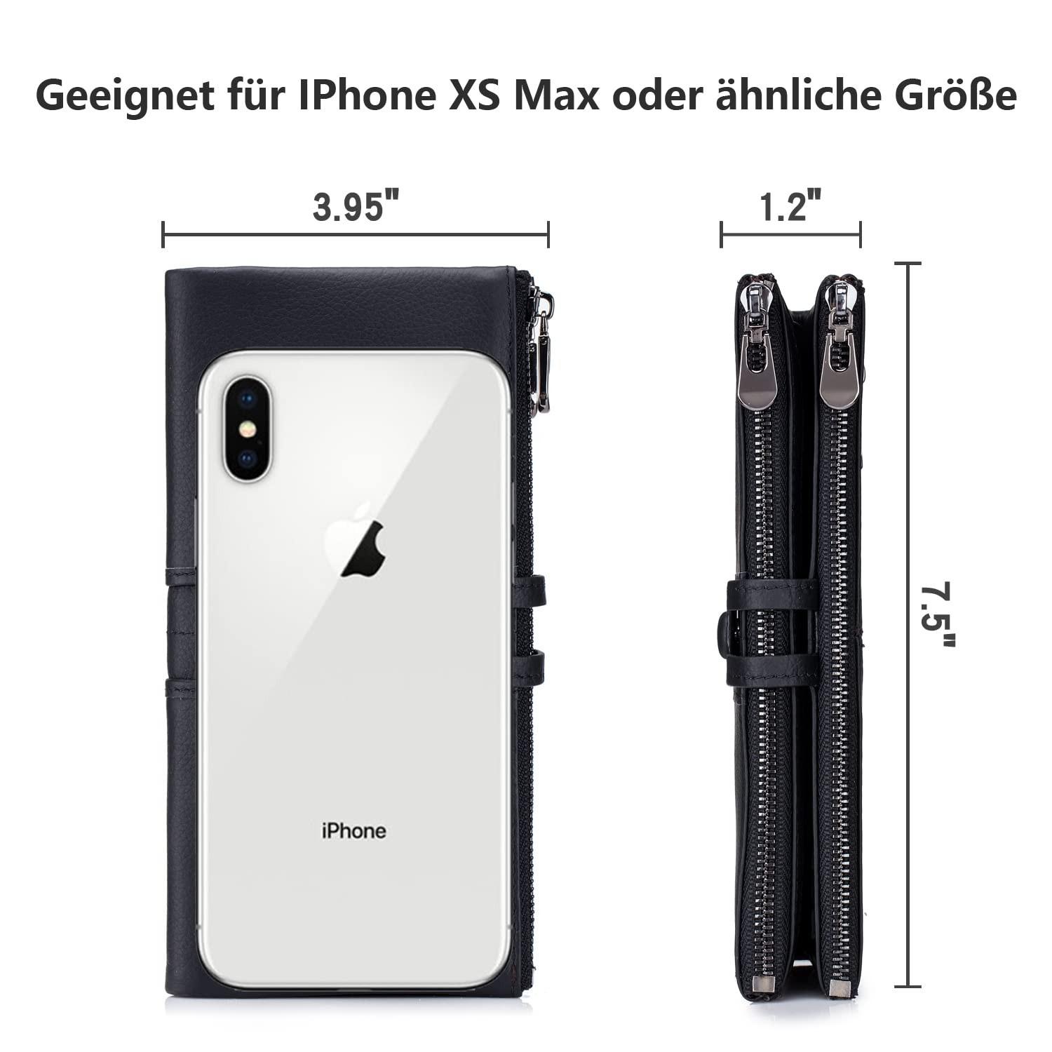 Only-bags.store Grande Portafoglio Vintage in Pelle con Protezione RFID  