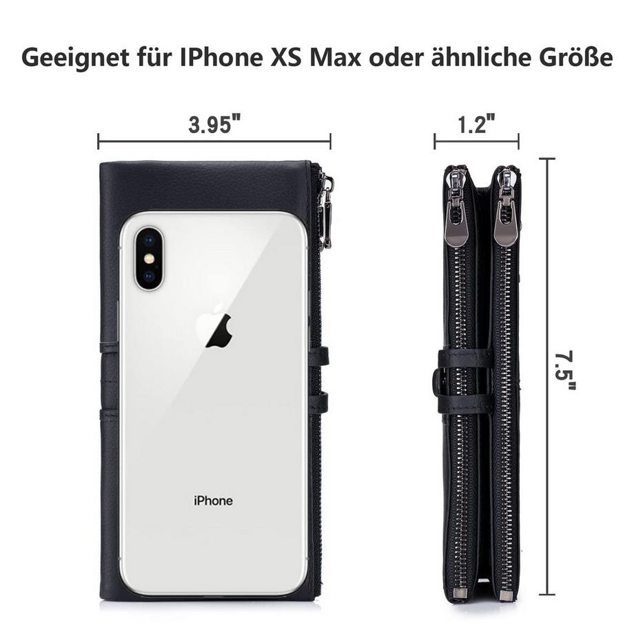 Only-bags.store Grande Portafoglio Vintage in Pelle con Protezione RFID  