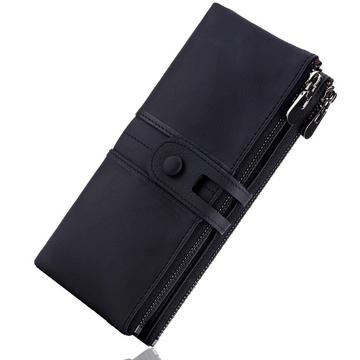 Grand portefeuille vintage en cuir avec protection RFID - portefeuille avec 13 fentes pour cartes avec compartiment pour téléphone portable