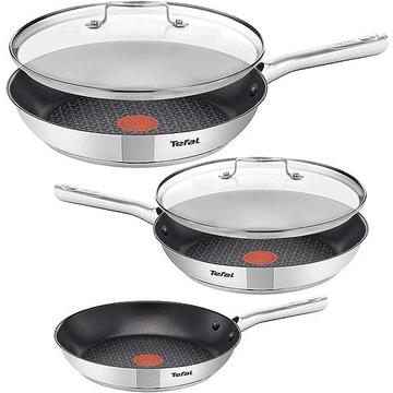 Set di pentole a induzione Tefal de-luxe 5 pezzi 20, 24, 28 cm + coperchio in vetro Jamie Oliver 24 cm, 28 cm