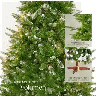 Tectake Sapin de Noël artificiel TONNERRE, 180 cm, aiguilles moulées par injection  