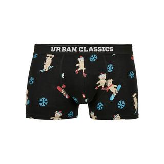 URBAN CLASSICS Organic Christmas Boxer Shorts Confezione da 3  