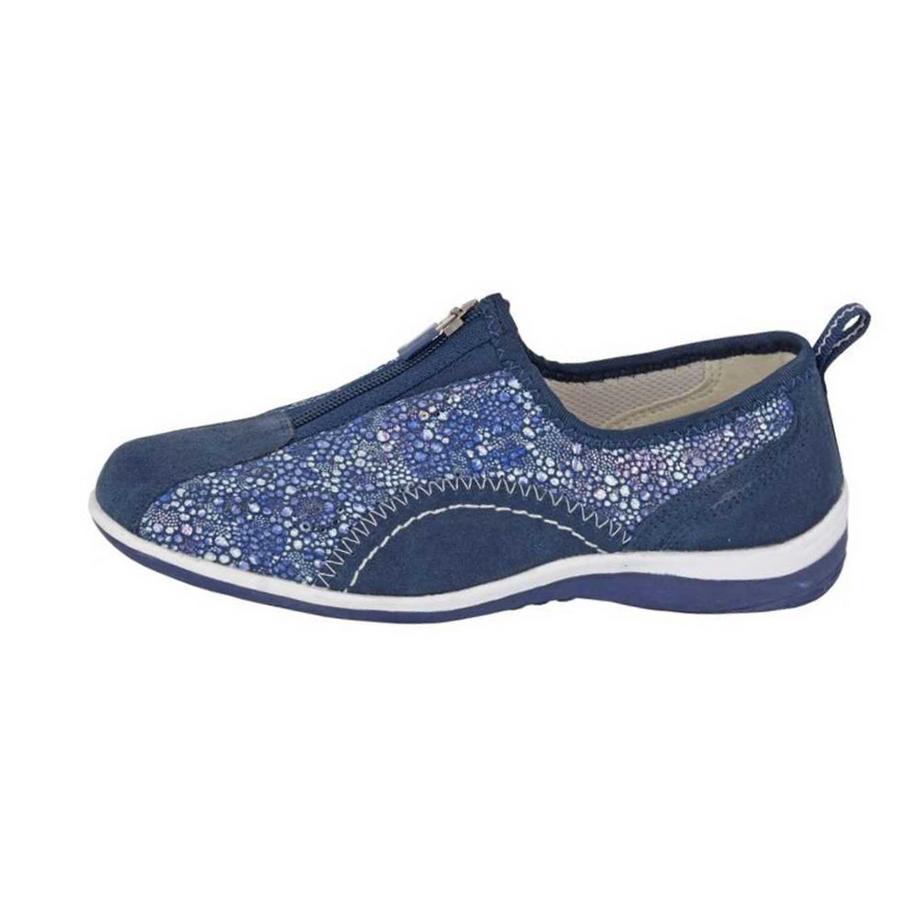 Boulevard de beauté Scarpe Casual in Pelle Scamosciata con Stampa Floreale  