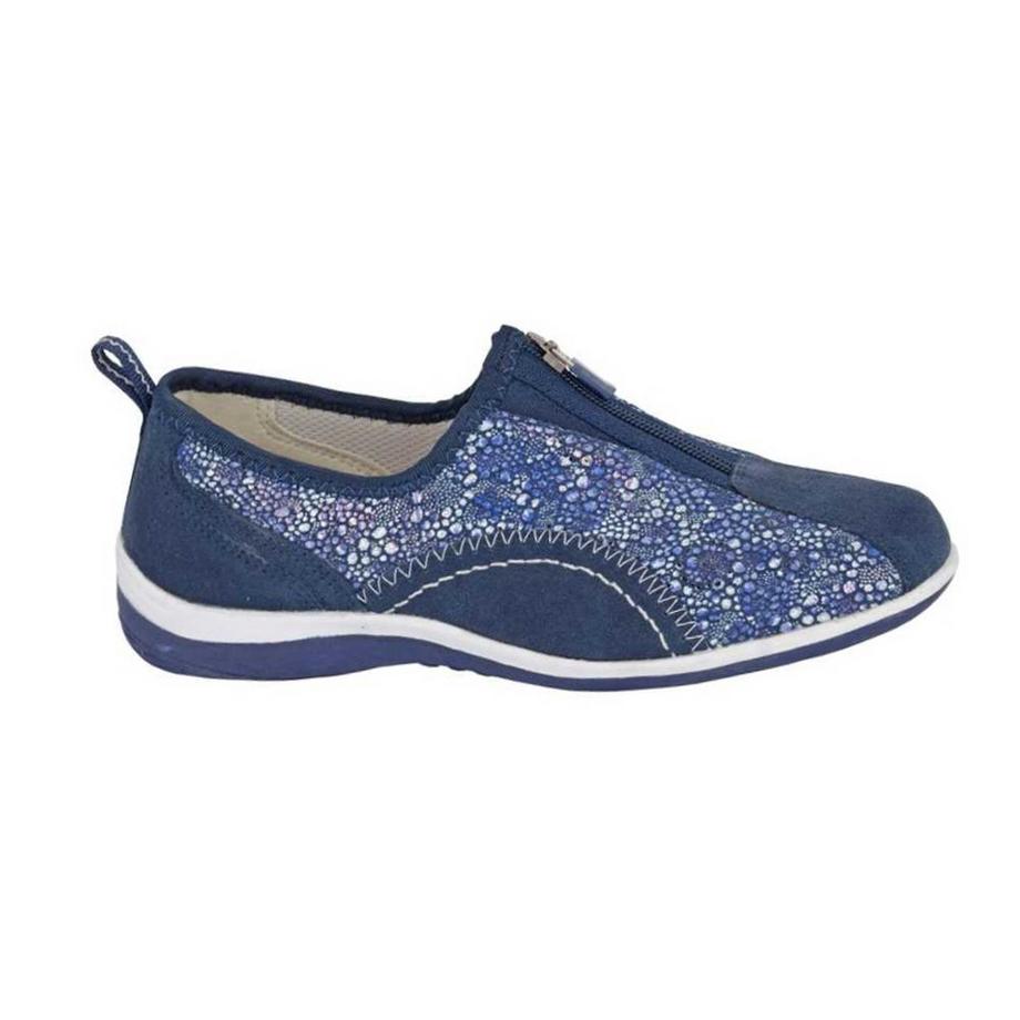 Boulevard de beauté Scarpe Casual in Pelle Scamosciata con Stampa Floreale  