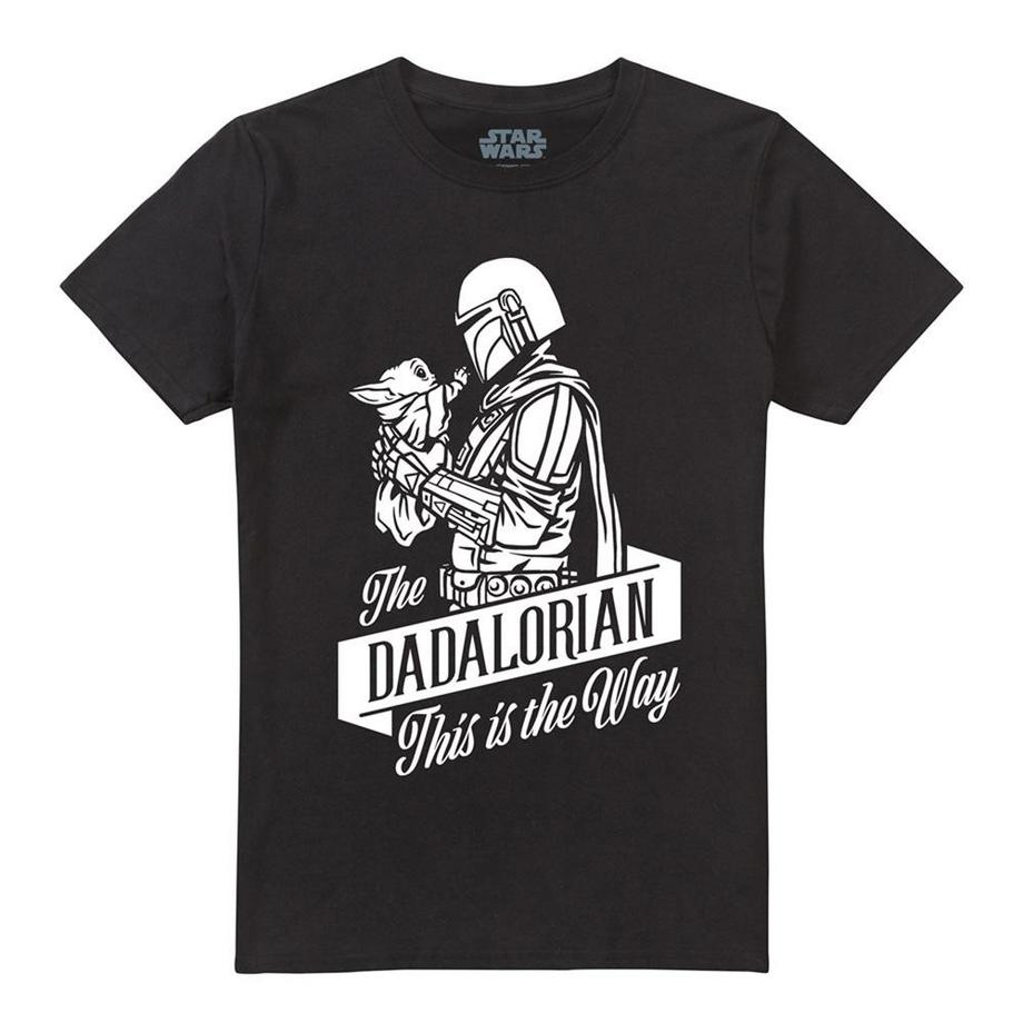 Dadalorian Maglietta Festa Del Papà Cotone Pettinato Ringspun Maniche Corte