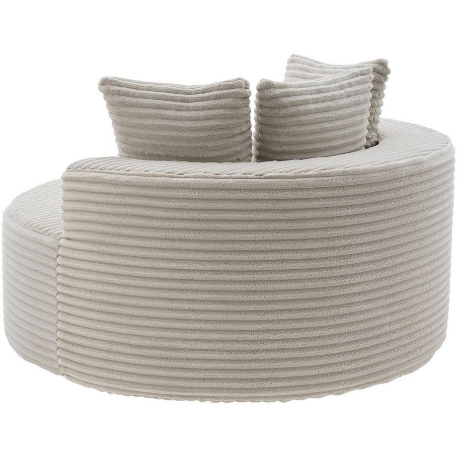 Tectake Poltrona relax Love Rivestimento in velluto, ampio schienale semicircolare  