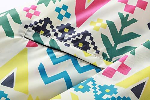 Alopini Stylischer wasserdichter Regenponcho mit Kapuze Reissverschluss  