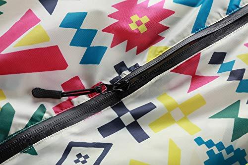 Alopini Stylischer wasserdichter Regenponcho mit Kapuze Reissverschluss  