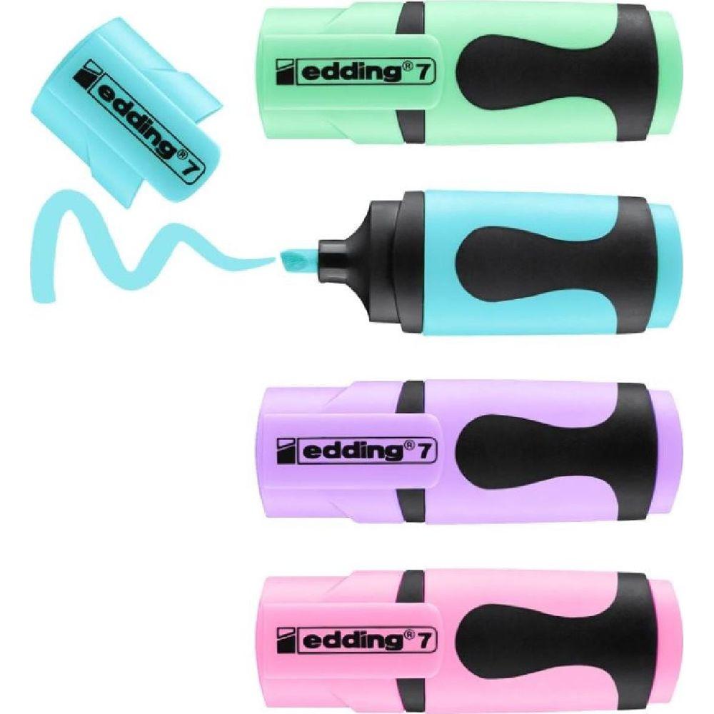 Edding EDDING Textmarker mini 7 1-3mm, Pastell 4 Stück  