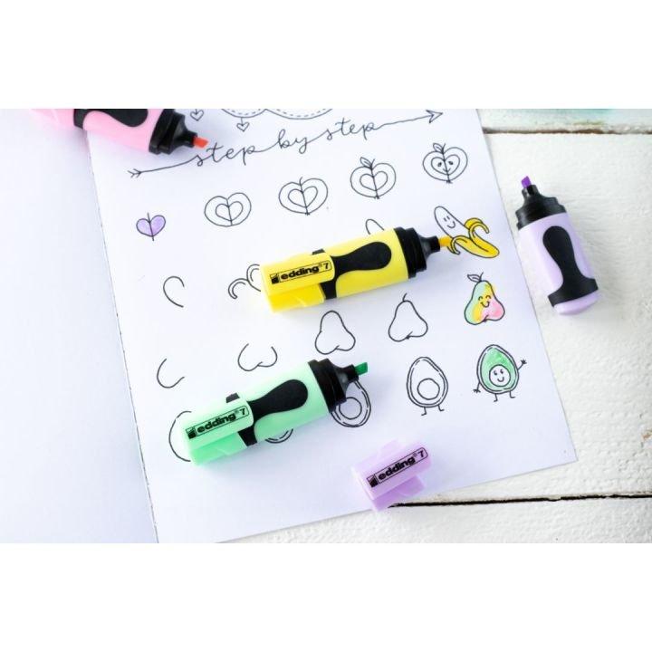 Edding EDDING Textmarker mini 7 1-3mm, Pastell 4 Stück  