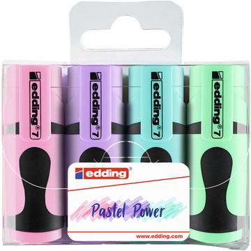 EDDING Textmarker mini 7 1-3mm, Pastell 4 Stück