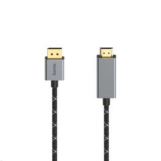 hama  Video-Kabel, DisplayPort-St.HDMI™-St., Ultra-HD 4K@60Hz, Alu, 1,50 m 