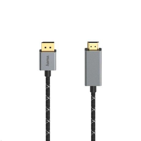 hama  Video-Kabel, DisplayPort-St.HDMI™-St., Ultra-HD 4K@60Hz, Alu, 1,50 m 